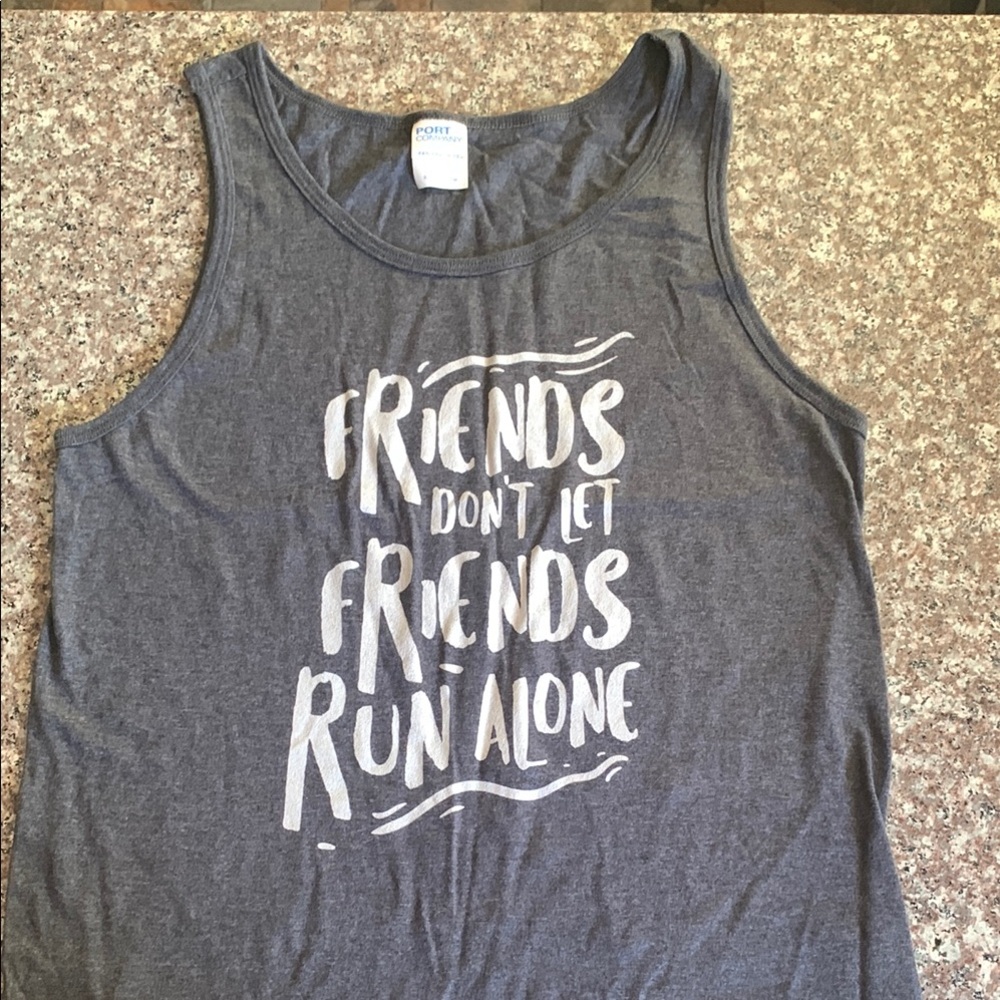 Gray Graphic Tank Top